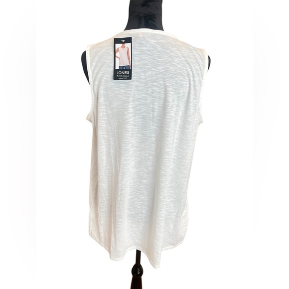 5 FOR $20 Jones New York White Cream Tank Camisole Top Womens sz Large - Picture 3 of 6